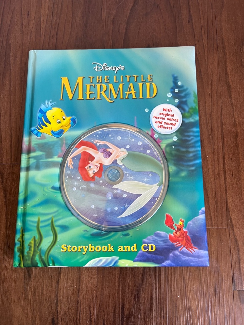 Disney The Little Mermaid Storybook and CD - Teal Blue Cover